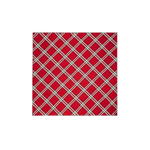 Burberry NWT Check Silk Scarf in Scarlet Plaid - Picture 1 of 11